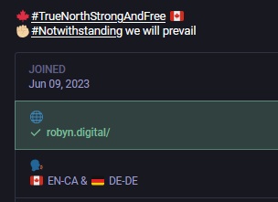 Screenshot of OP&rsquo;s Mastodon About page, showing them as verified.